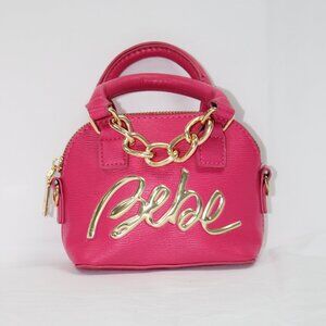 Bebe Gianna Micro Dome Hot Pink Purse Bag